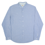 TIMBERLAND Mens Shirt Blue Spotted Long Sleeve L