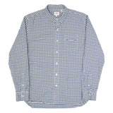 LEVI'S Mens Shirt Blue Check Long Sleeve L