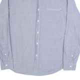 TIMBERLAND Mens Plain Shirt Blue Long Sleeve M