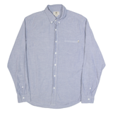 TIMBERLAND Mens Plain Shirt Blue Long Sleeve M
