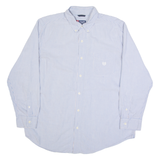 CHAPS Mens Shirt Blue Striped Long Sleeve XL