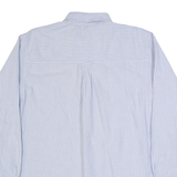 CHAPS Mens Shirt Blue Striped Long Sleeve XL