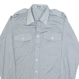 LIBERTO Mens Plain Shirt Grey Long Sleeve S