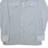 LIBERTO Mens Plain Shirt Grey Long Sleeve S