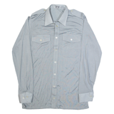 LIBERTO Mens Plain Shirt Grey Long Sleeve S