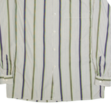 IL LEGITIME Mens Shirt Grey Striped Long Sleeve L