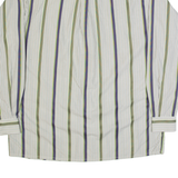 IL LEGITIME Mens Shirt Grey Striped Long Sleeve L