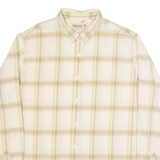 TIMBERLAND Mens Shirt Beige Check Long Sleeve 2XL