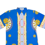 PROGRESS Womens Shirt Blue 90s Crazy Pattern M