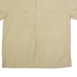 PALLADINO Mens Plain Shirt Brown 2XL