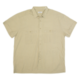 PALLADINO Mens Plain Shirt Brown 2XL