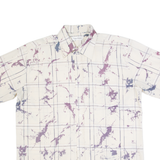 YVES ENZO Mens Shirt Cream 90s Check L