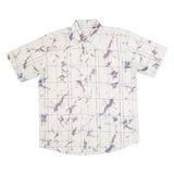 YVES ENZO Mens Shirt Cream 90s Check L