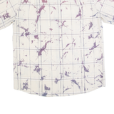 YVES ENZO Mens Shirt Cream 90s Check L