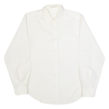 JORSA Mens Shirt White Striped Long Sleeve M