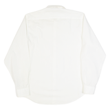 JORSA Mens Shirt White Striped Long Sleeve M