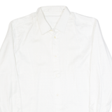 Mens Shirt White 90s Spotted Long Sleeve M