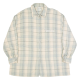 TRU CASUAL Womens Flannel Shirt Grey Check Long Sleeve L