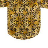 LECHE Mens Shirt Yellow Crazy Pattern S