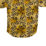 LECHE Mens Shirt Yellow Crazy Pattern S