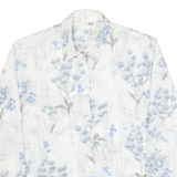 C&A Womens Shirt Cream Floral Long Sleeve M