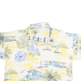 Cropped Womens Shirt Cream Crazy Pattern L