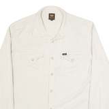 LEE Mens Plain Shirt Beige Long Sleeve XL