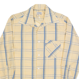 TREMOLO Mens Shirt Beige 90s Striped Long Sleeve M