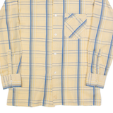 TREMOLO Mens Shirt Beige 90s Striped Long Sleeve M