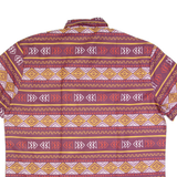 Mens Shirt Maroon Fair Isle 2XL