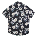 PIER ONE Mens Hawaiian Shirt Black Floral M
