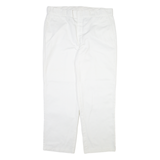 DICKIES Mens Trousers White Regular Straight W38 L30