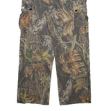 GANDER Forest Camo Cargo Mens Trousers Green Relaxed Straight W36 L32