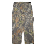GANDER Forest Camo Cargo Mens Trousers Green Relaxed Straight W36 L32