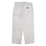 DICKIES Carpenter Mens Trousers Grey Regular Straight W34 L29