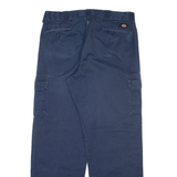DICKIES Cargo Mens Trousers Blue Relaxed Straight W38 L34