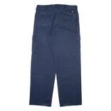 DICKIES Cargo Mens Trousers Blue Relaxed Straight W38 L34