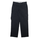 DICKIES Cargo Mens Trousers Black Relaxed Straight W30 L30