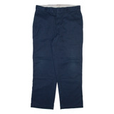 DICKIES Mens Trousers Blue Regular Straight W36 L30