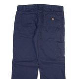 DICKIES Mens Trousers Blue Regular Straight W36 L28