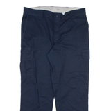 DICKIES Cargo Mens Trousers Blue Relaxed Straight W40 L31