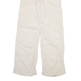 AMERICAN EAGLE Womens Trousers Cream Regular Wide-Leg W27 L31