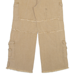 POL Cargo Womens Trousers Beige Relaxed Wide-Leg W30 L28
