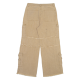 POL Cargo Womens Trousers Beige Relaxed Wide-Leg W30 L28