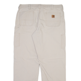 CARHARTT Carpenter Mens Trousers Beige Relaxed Straight W38 L34