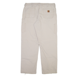 CARHARTT Carpenter Mens Trousers Beige Relaxed Straight W38 L34