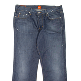 BOSS Mens Jeans Blue Regular Straight Stone Wash W36 L27