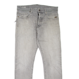 G-STAR Steam Mens Jeans Grey Regular Tapered Stone Wash W33 L32