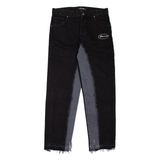 PEGADOR Mens Jeans Black Loose Tapered W32 L30