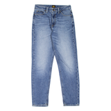 LEE Womens Jeans Blue Regular Mom Stone Wash W26 L31